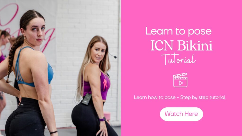 Posing for icn bodybuilding competition
